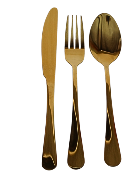Złote sztućce