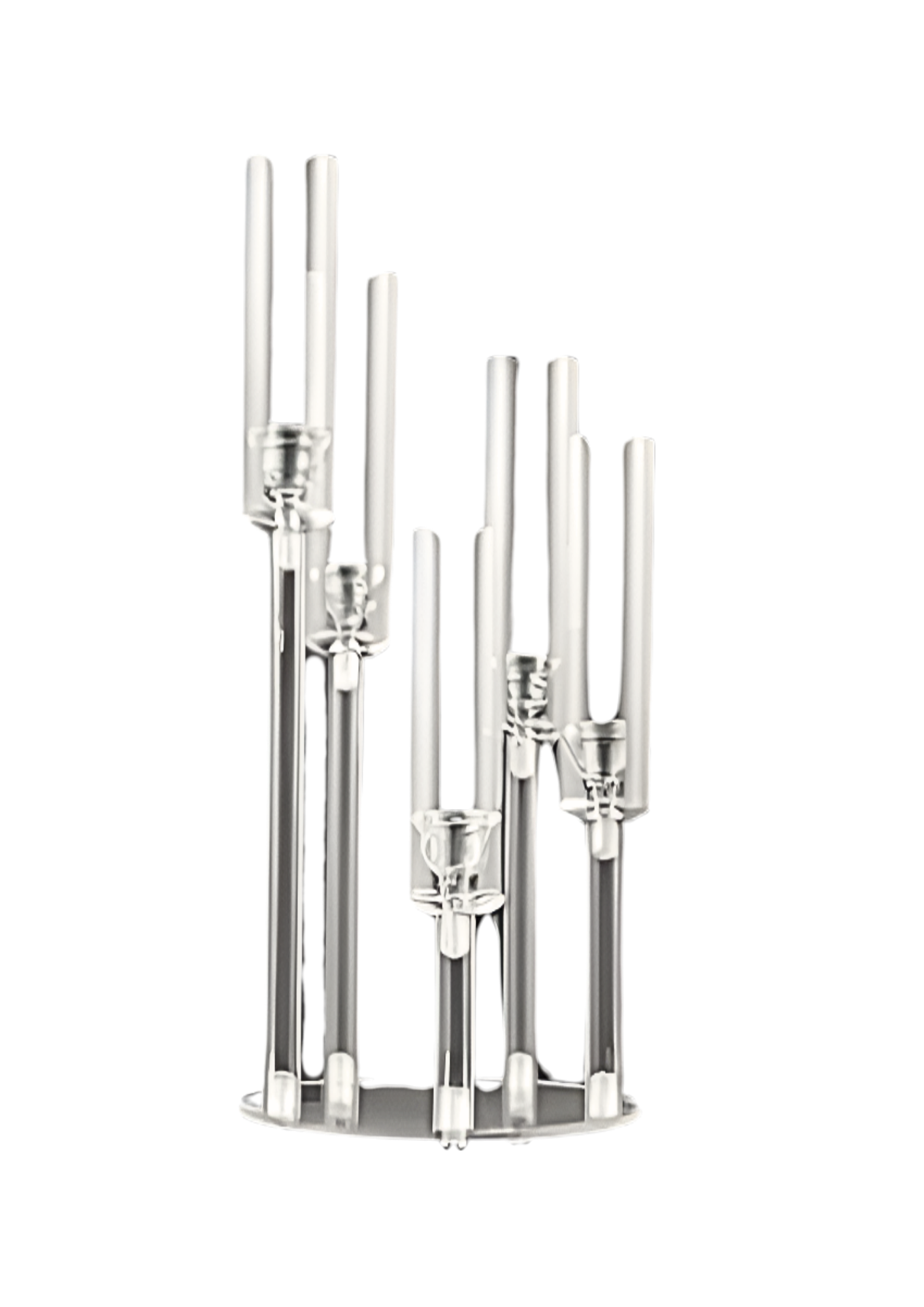 KANDELABR PIĘCIORAMIENNY TRANSPARENTNY