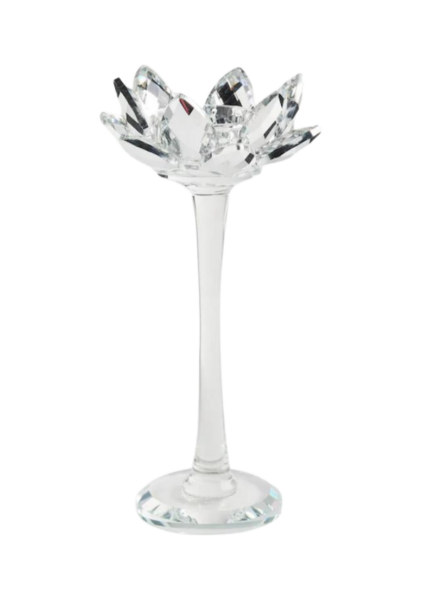 Świecznik kryształowy transparentny