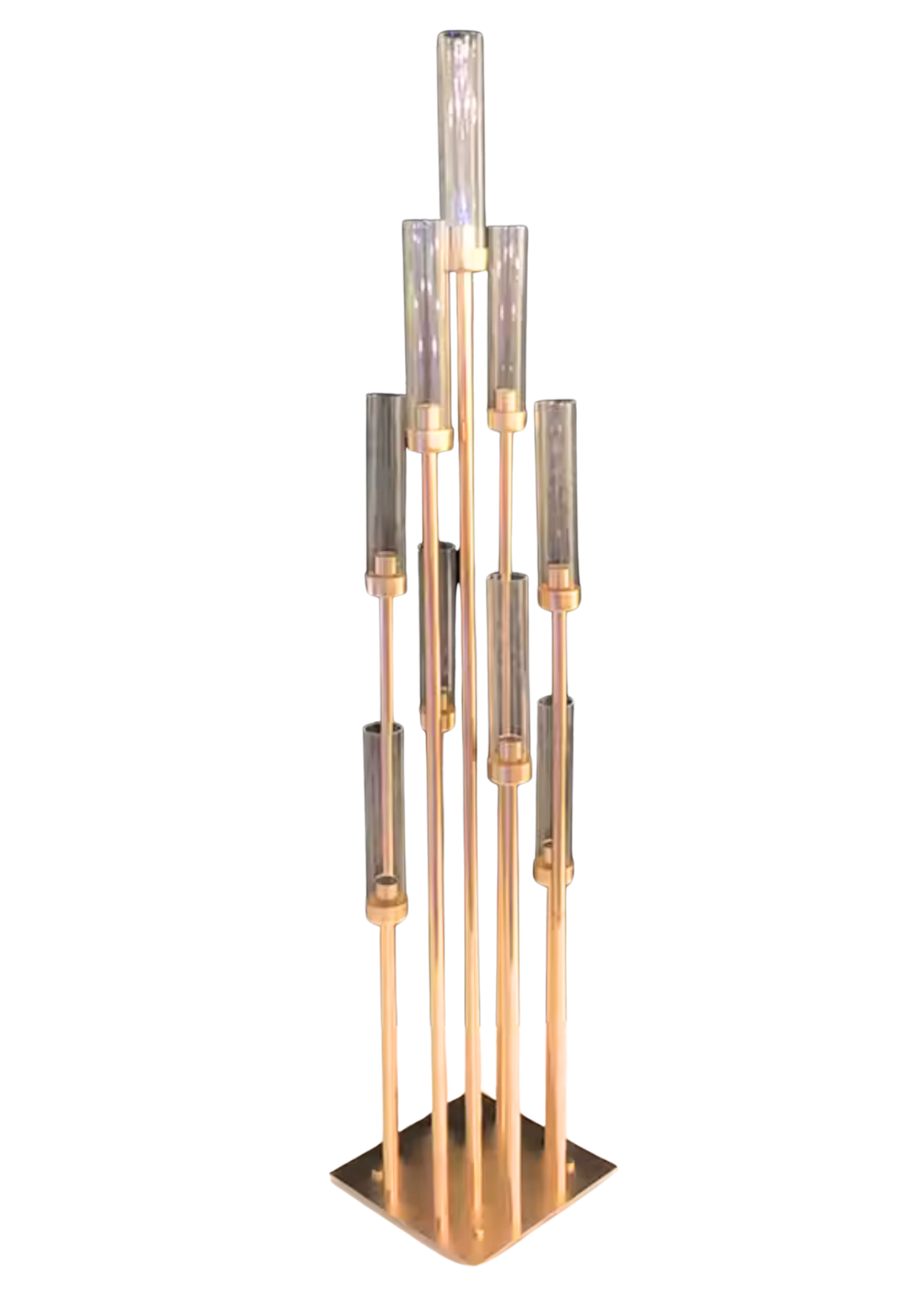 KANDELABR DZIESIĘCIORAMIENNY ZŁOTY