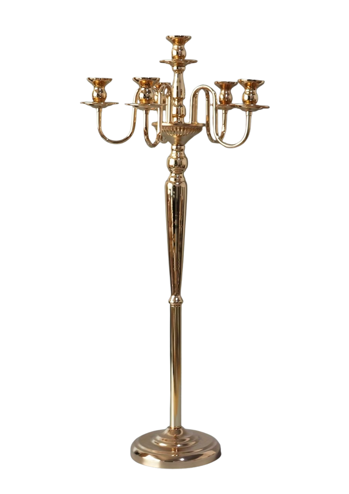 KANDELABR SZEŚCIORAMIENNY ZŁOTY 2