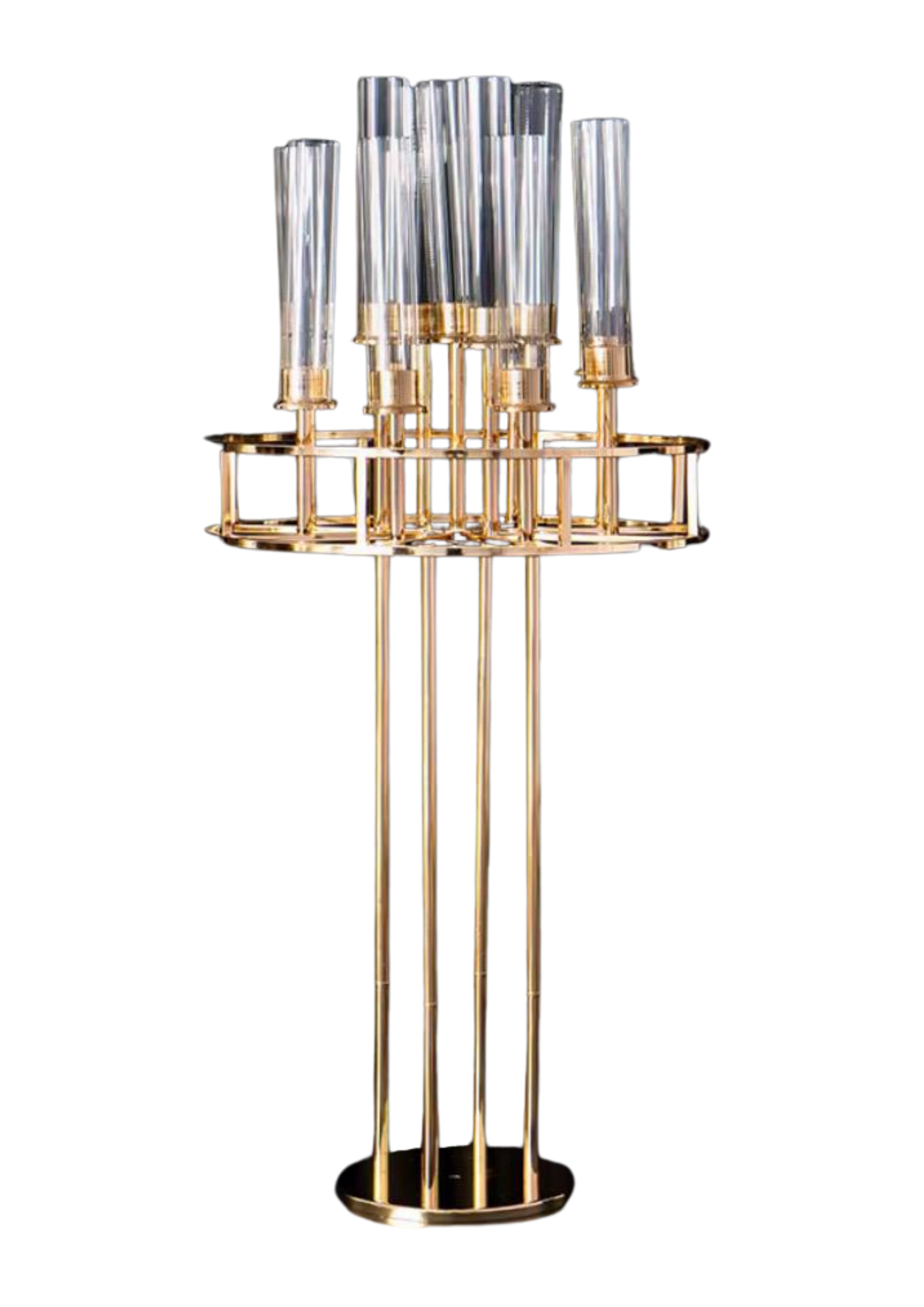 KANDELABR 12-RAMIENNY ZŁOTY