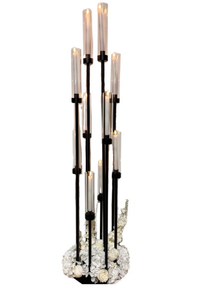 KANDELABR DZIESIĘCIORAMIENNY CZARNY