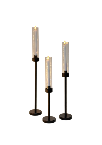 KANDELABR JEDNORAMIENNY CZARNY